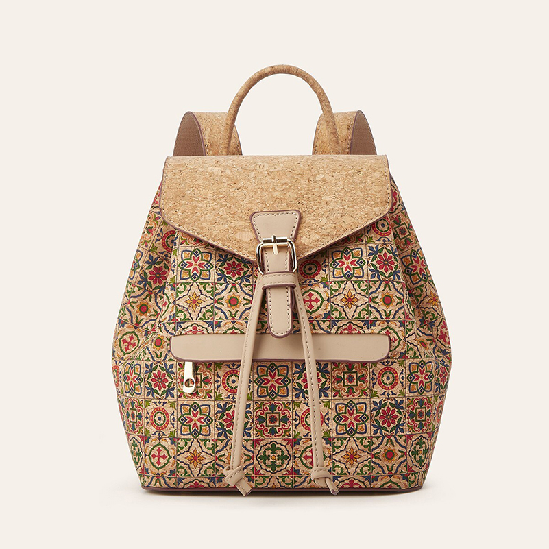 Leather Work Backpack - Backpack Bags Retro Cork Leather National