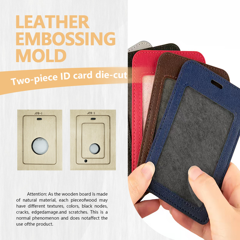 Leatherwork Craft - Handmade DIY Work Badge Two-Piece Set