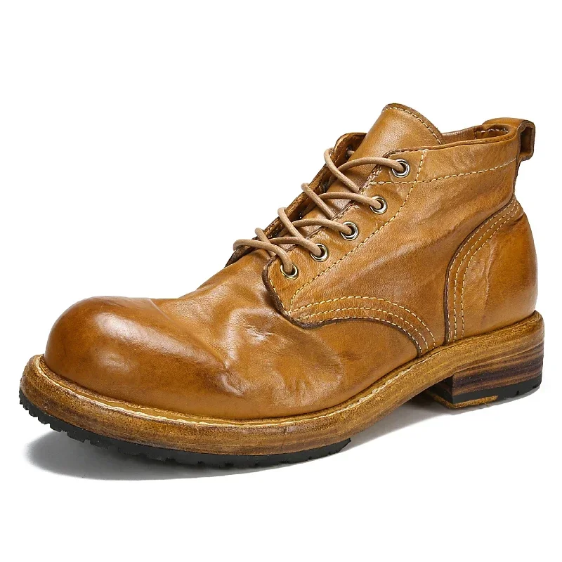 Leather Work Dress - Goodyear-Boots Leather Shoes Men's Genuine Leather