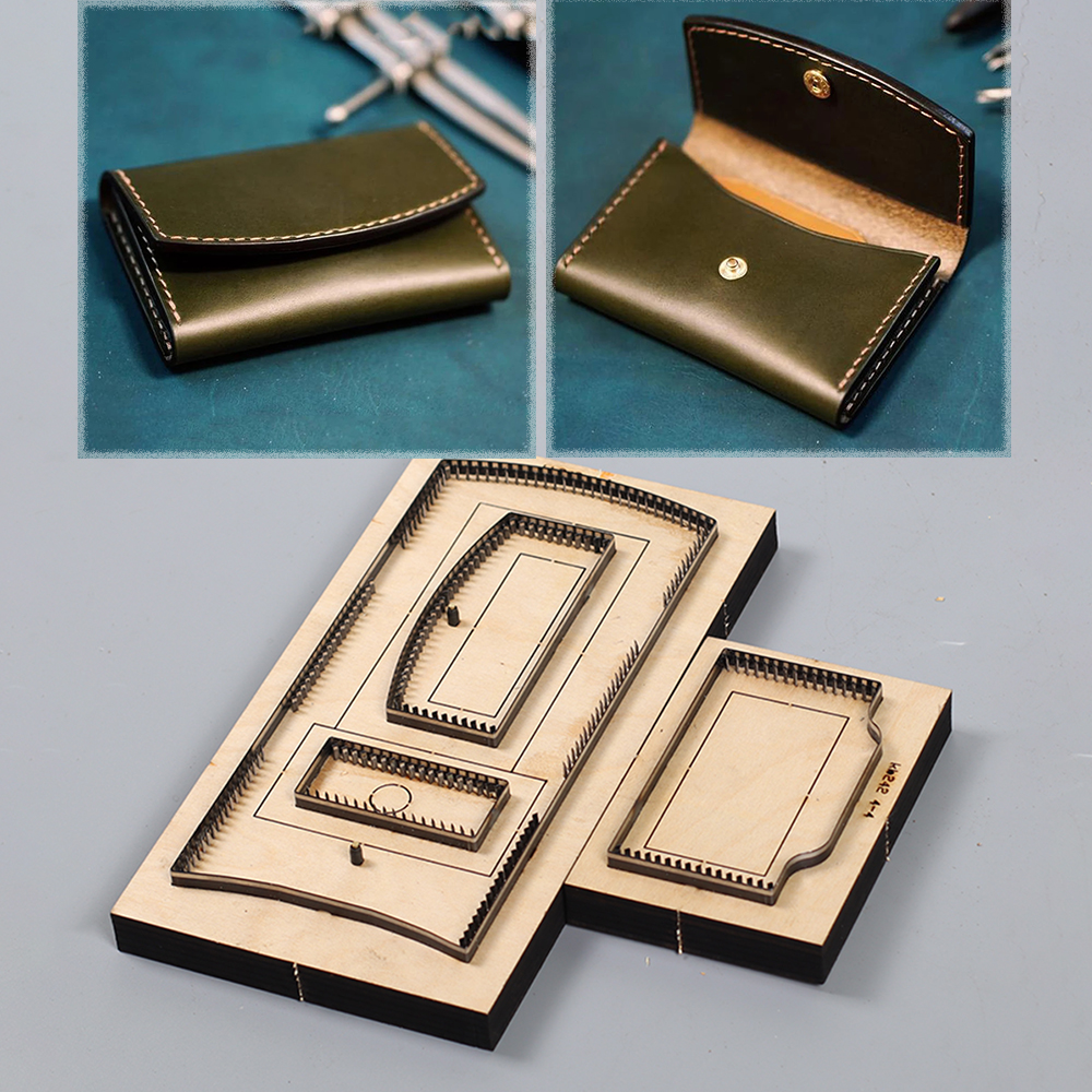 Leatherwork Accessories - 106x68x20mm wallet cardholder leather craft cutting