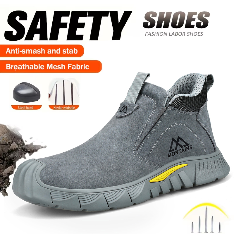 Leather Work Factory - Durable Men's Safety Shoes Fashion Men's