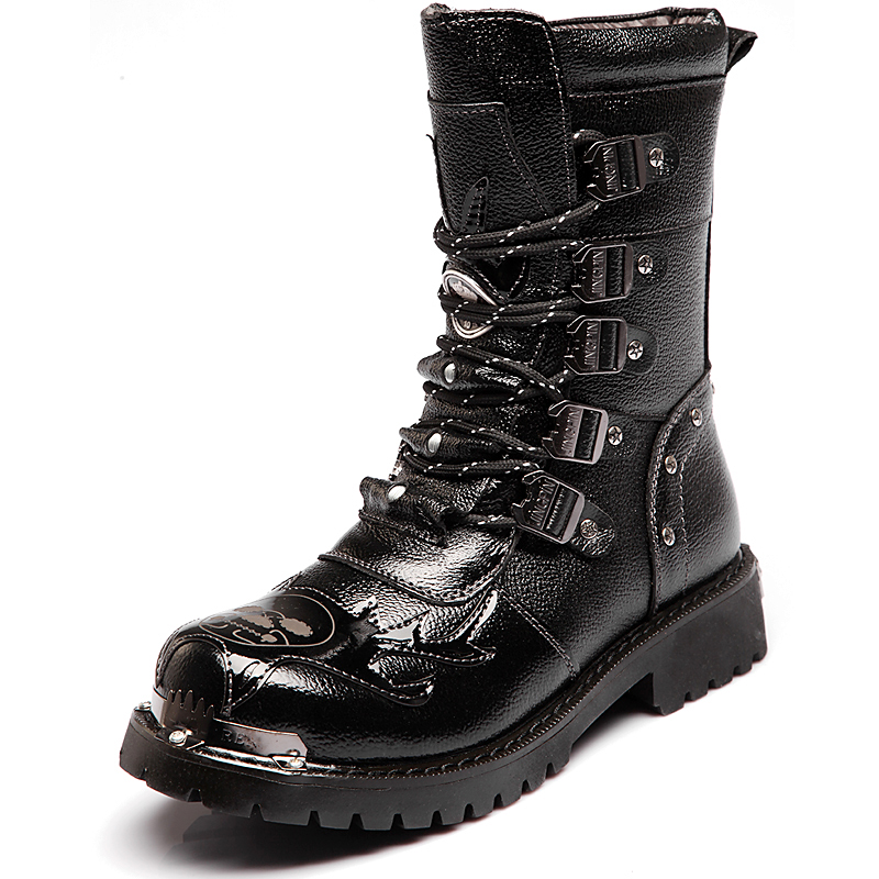 Leatherwork Rivets - Chiến Đấu-Giày Mới Mùa Đông Unisex
