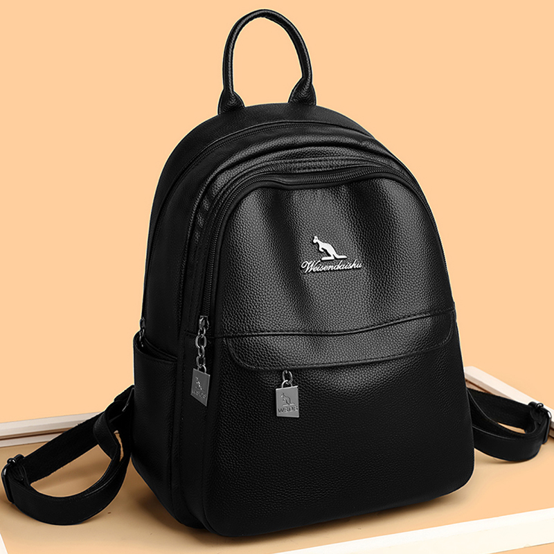 Leather Work Backpack - 2024 New Women's Shoulder Bag High