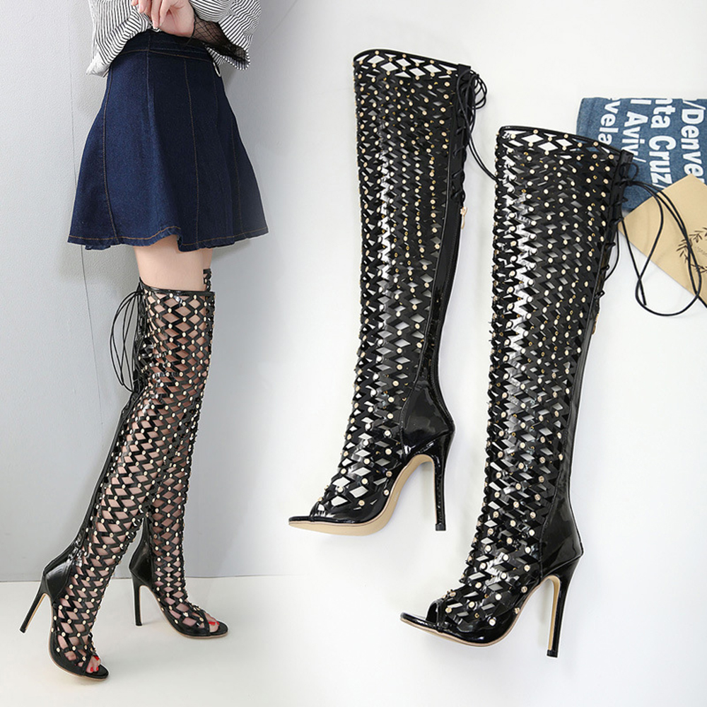 Leatherwork Rivets - Ladies' Spring/Summer New Rivet Cool Boots