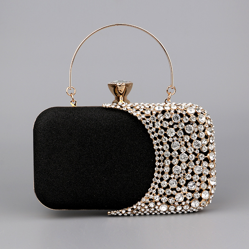 Leatherwork Rivets - 2023 Diamond Women Luxury Clutch Evening