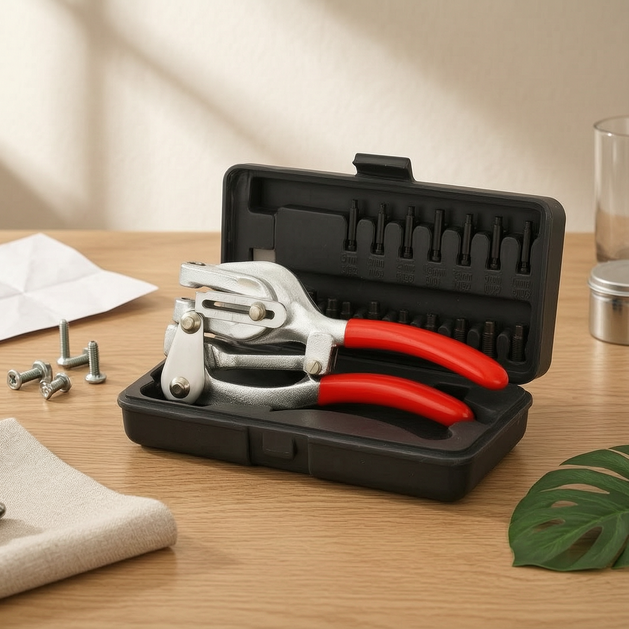 Leatherwork Or Leathercraft - Hole Punch Plier Multi-Function Punch Plier