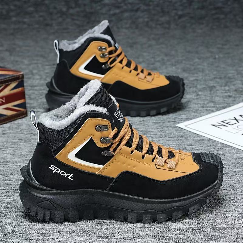 Leather Work Boots - Size 48 Men Sneakers Fashion Leather