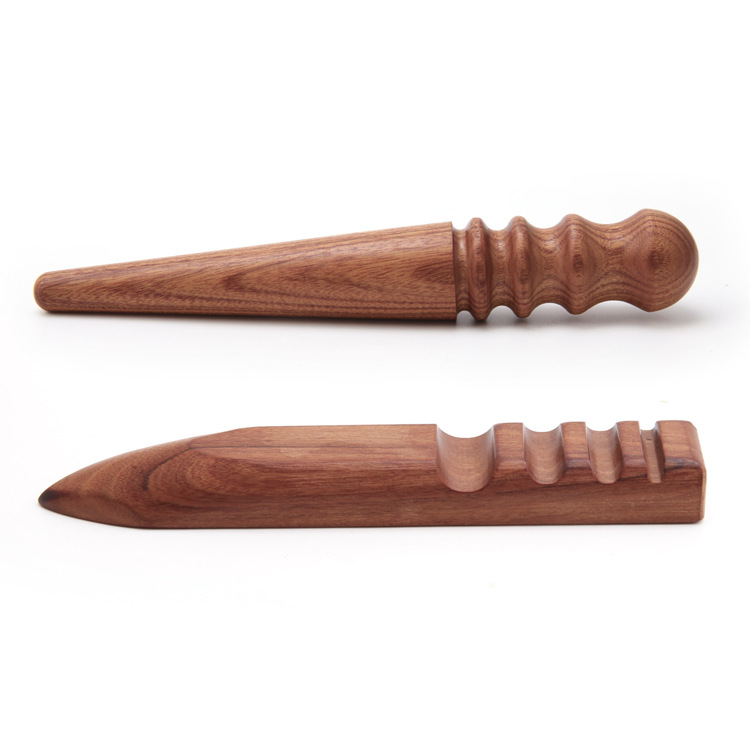 Leatherwork Craft - 1PC Wood Slicker Smooth Grooves Leather