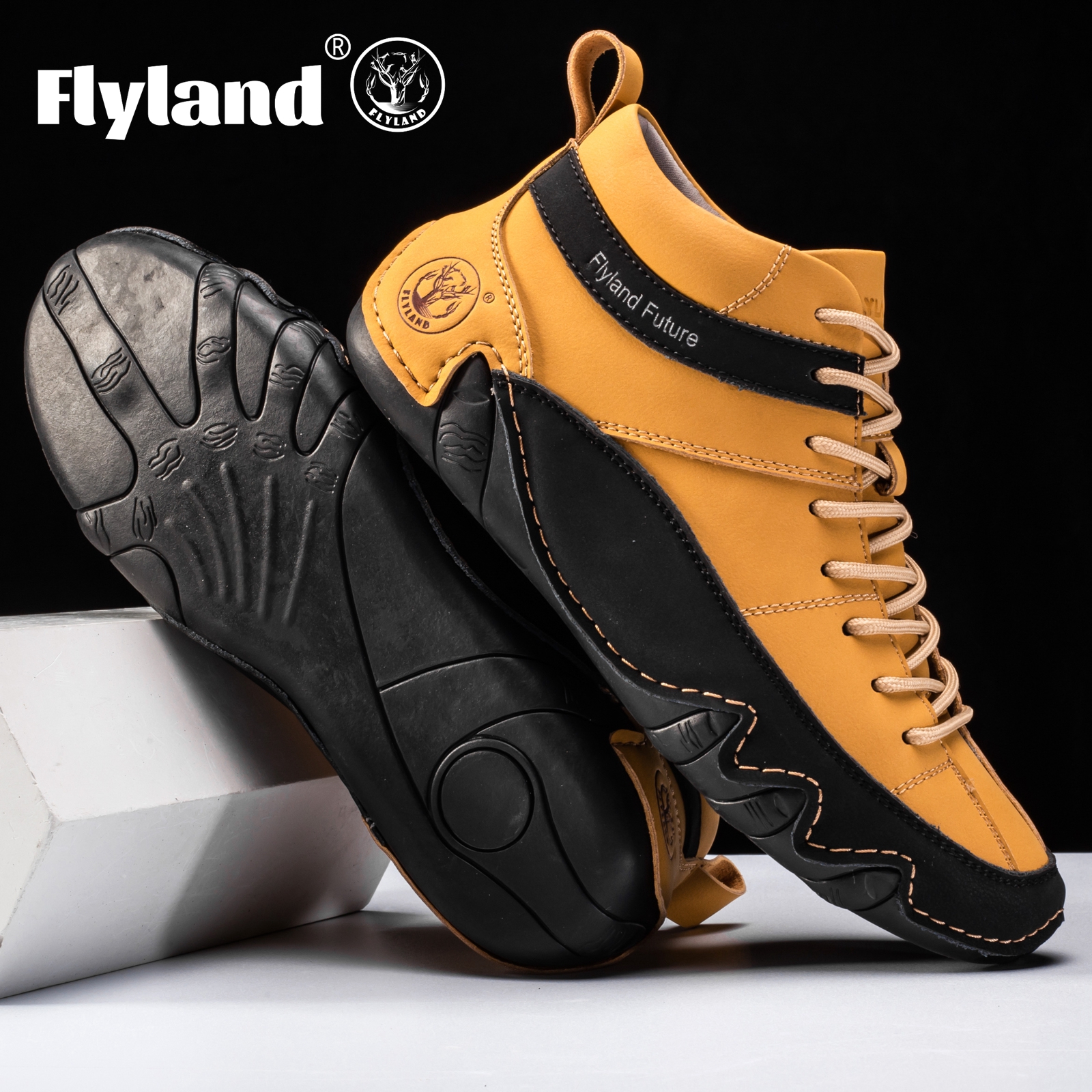 Leather Work Dress - FLYLAND Men'S Fashion Sneaker Vintage Classical