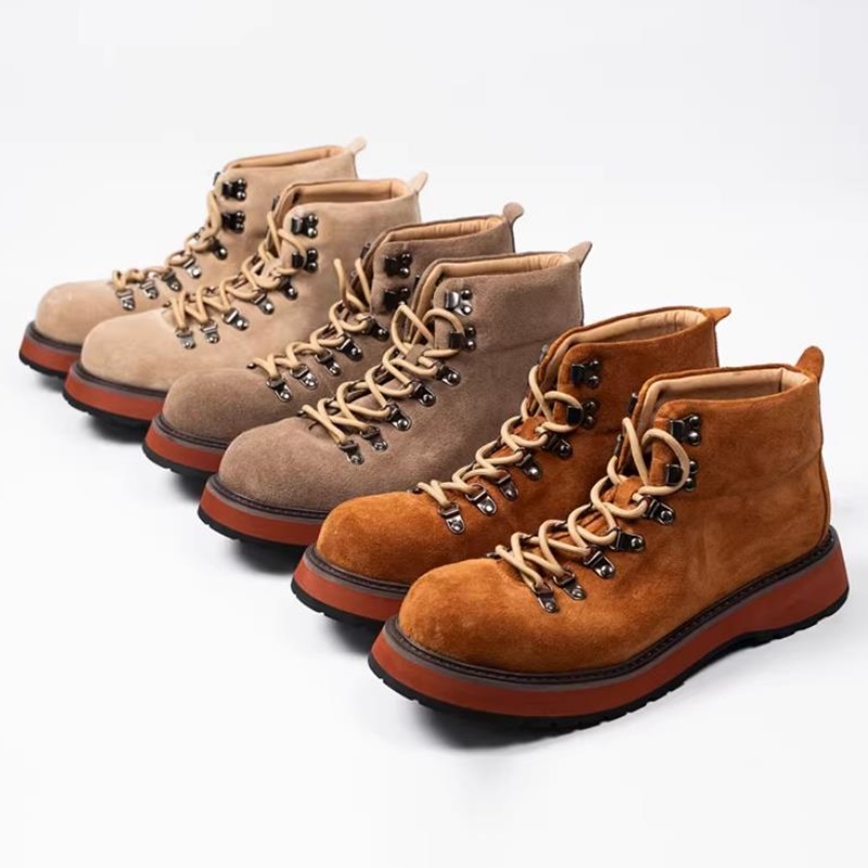 Leather Work Boots - Japanese Thick Sole Genuine Leather Outdoor