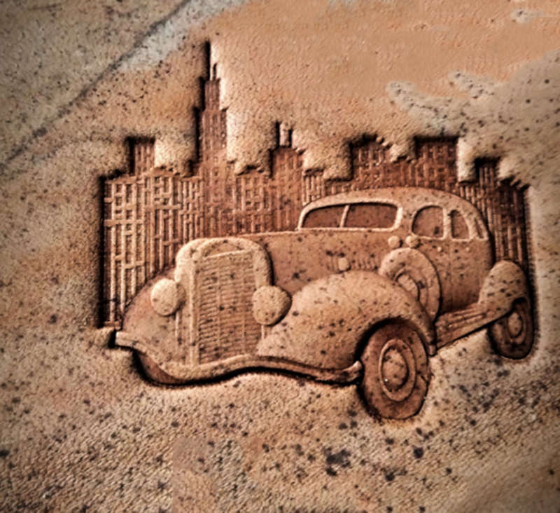 Leatherwork Craft - Locomotive style Horseless Vintage car old