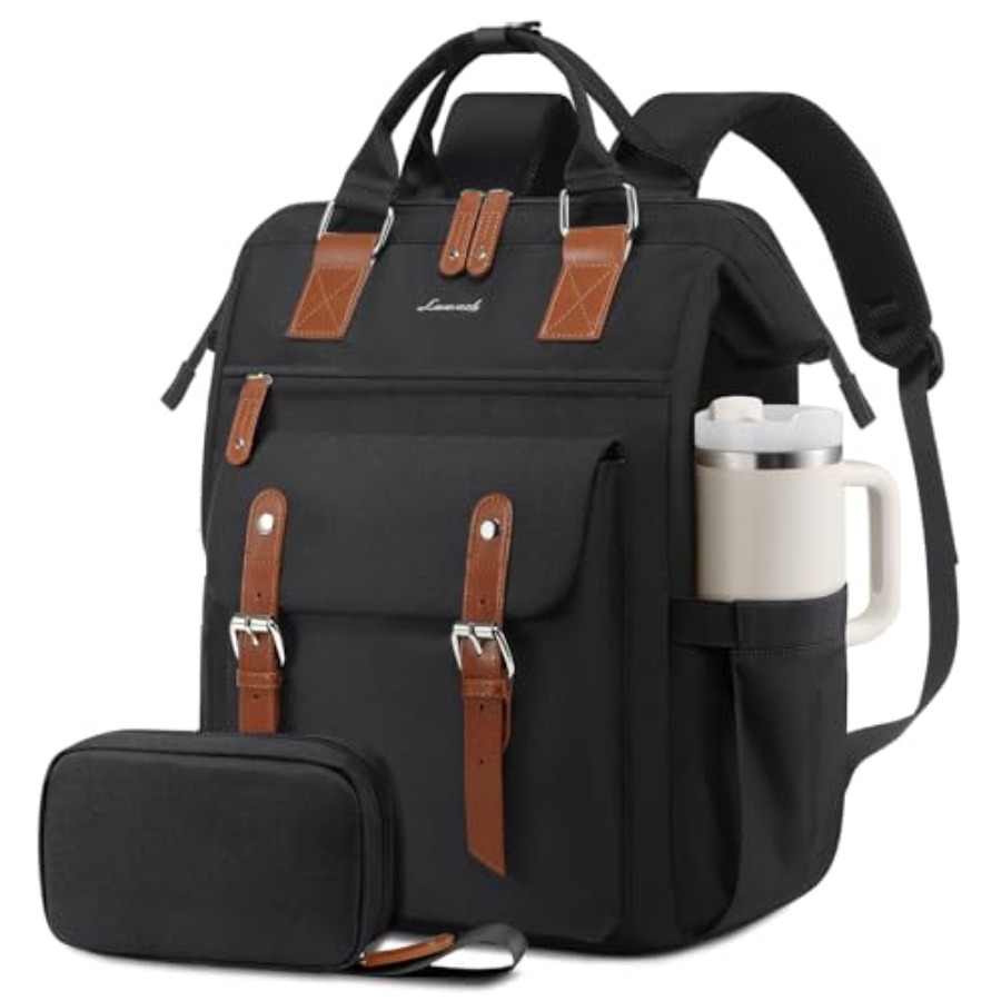 Leather Work Backpack - Laptop Backpack for Women, Teacher Nurse