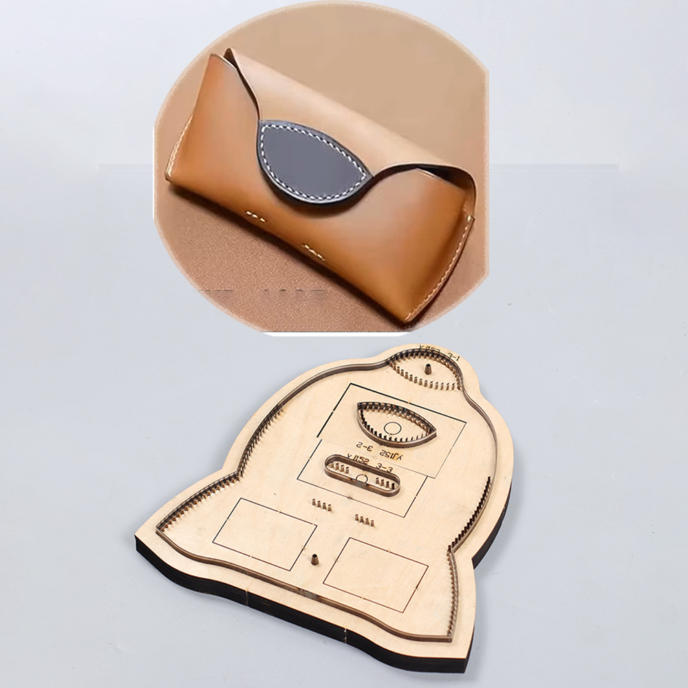 Leatherwork Accessories - 16.5x8.5cm eyeglass case bag leather craft