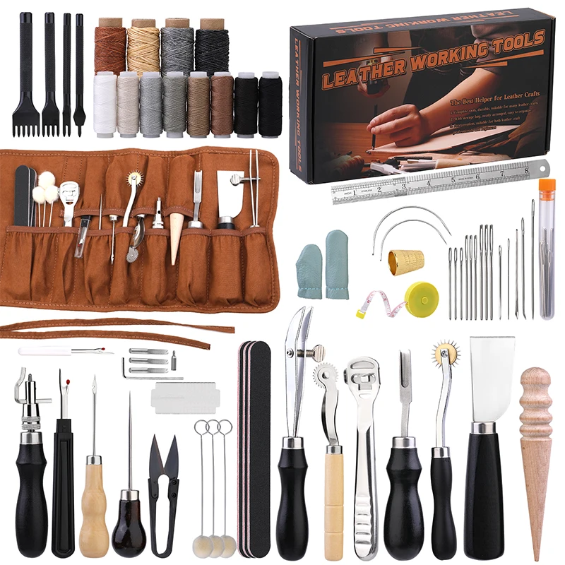 Leatherwork Craft - KRABALL Professional Leather Craft Tool Kit