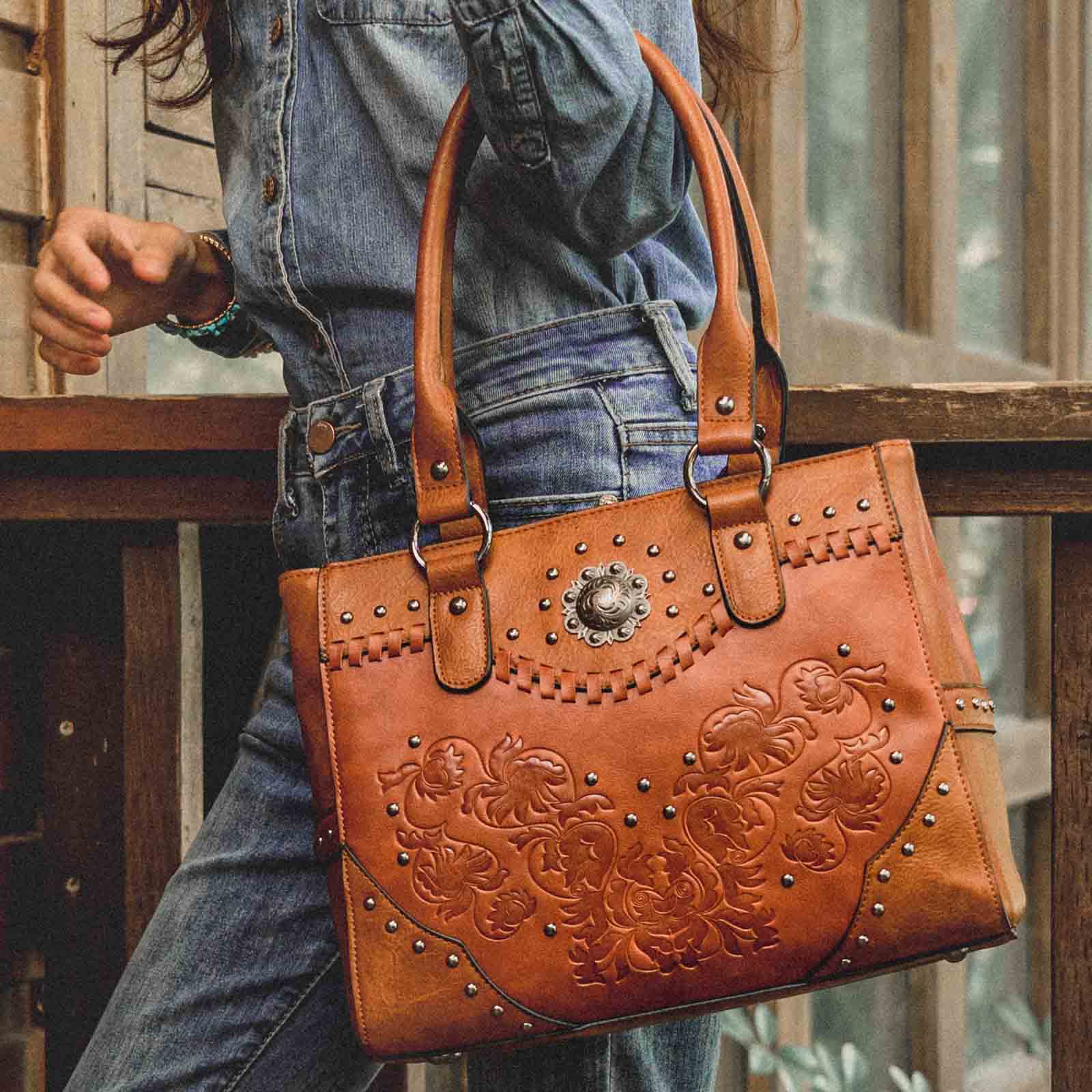 Celela Đeo Vai Cho Nữ Túi Tote - đánh giá và giá Leatherwork Rivets
