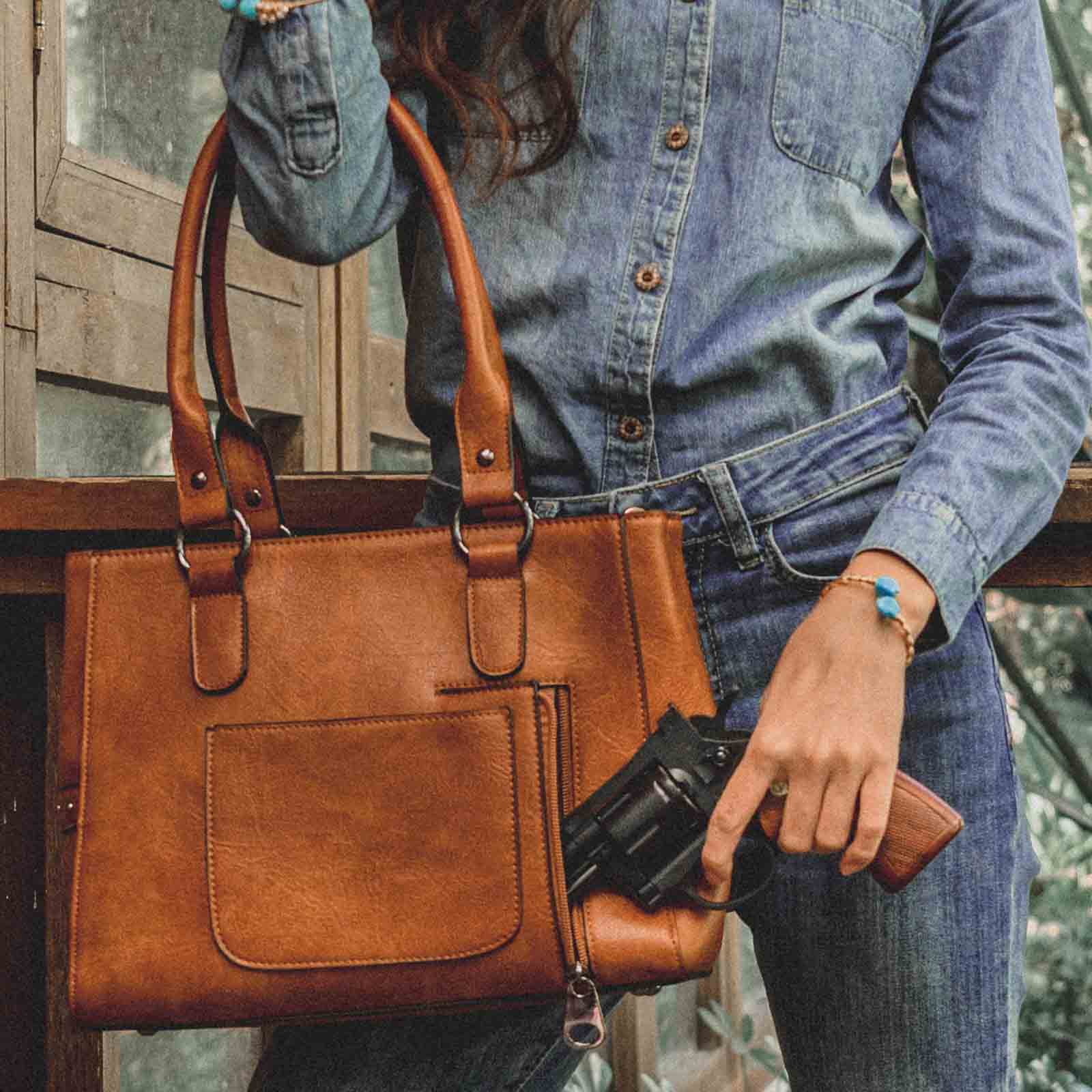Celela Đeo Vai Cho Nữ Túi Tote - đánh giá và giá Leatherwork Rivets