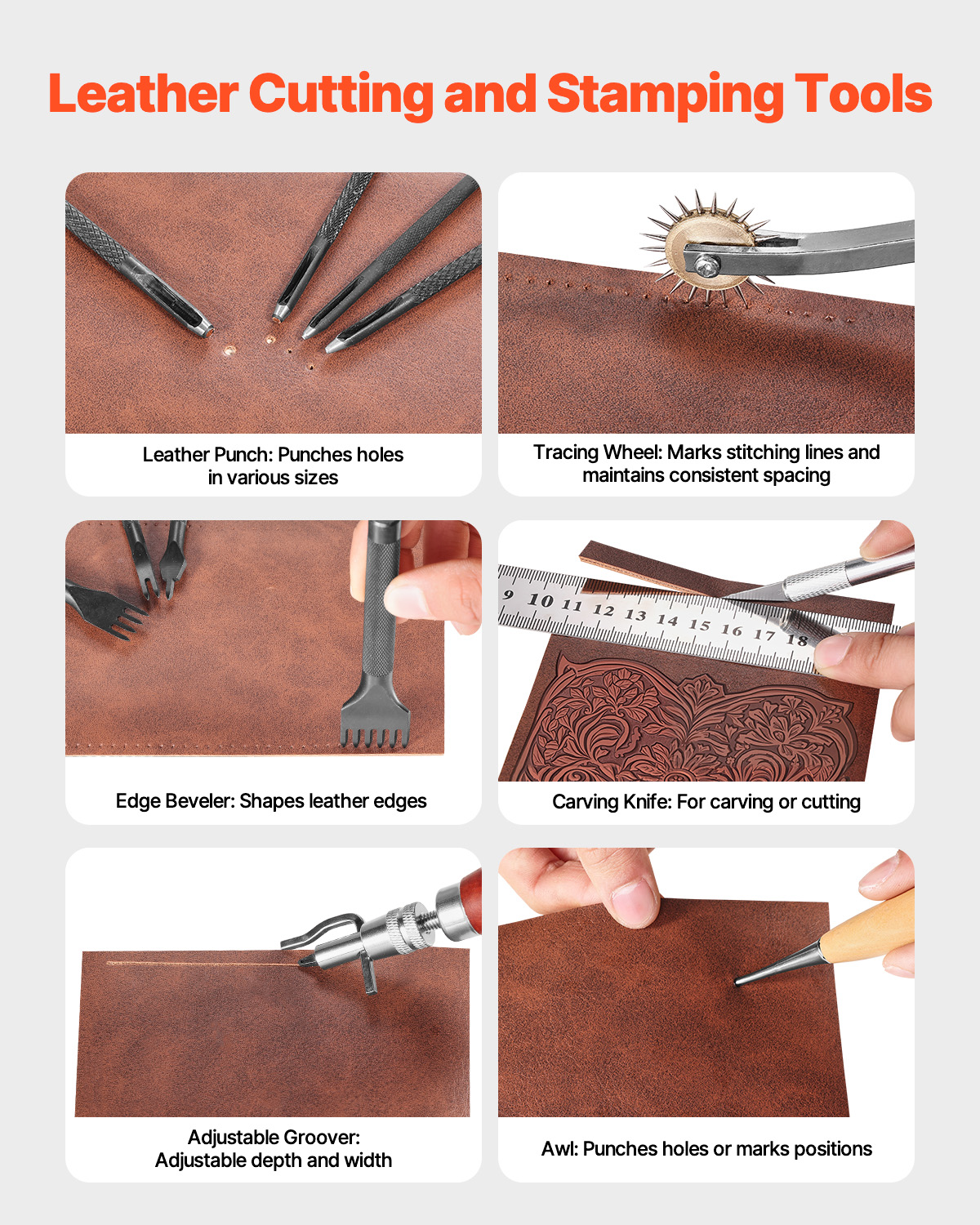 SucceBuy 38/59/61/72/92PCs Lea - đánh giá và giá Leatherwork Embossing