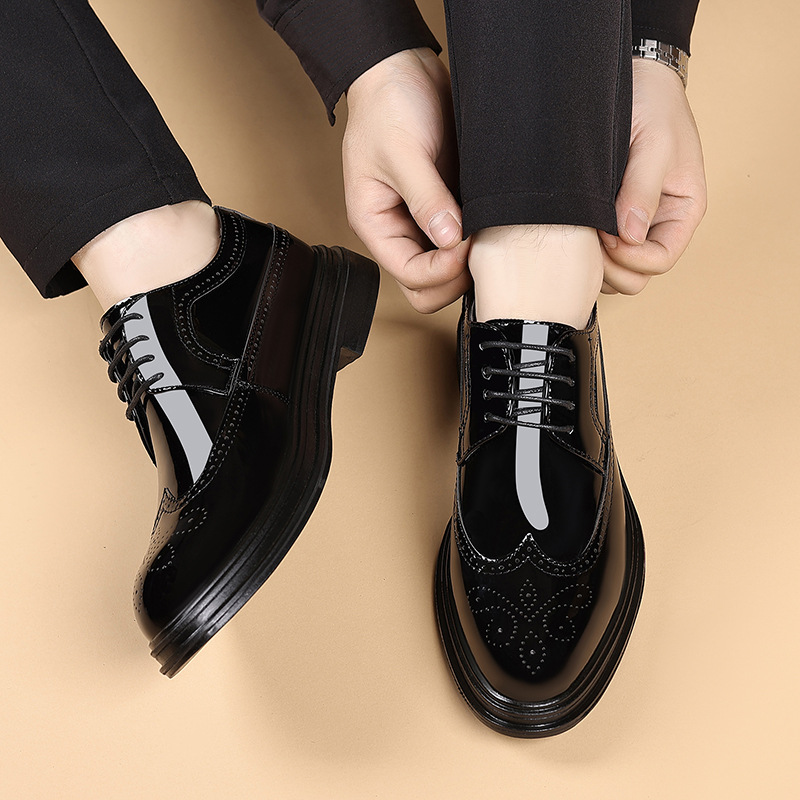 Men's Patent Leather Brogue Dr - đánh giá và giá Leather Work Dress
