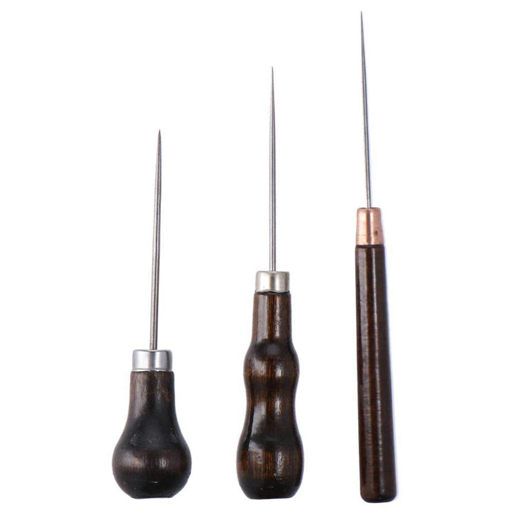 3Pcs Wooden Handle Scratch Awl - đánh giá và giá Leatherwork Accessories