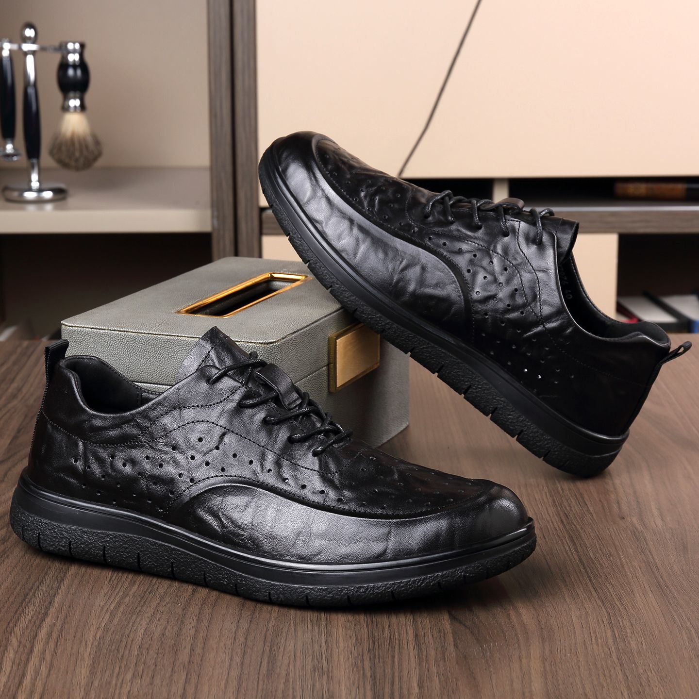 Casual Genuine Leather Shoes E - đánh giá và giá Leather Work Dress