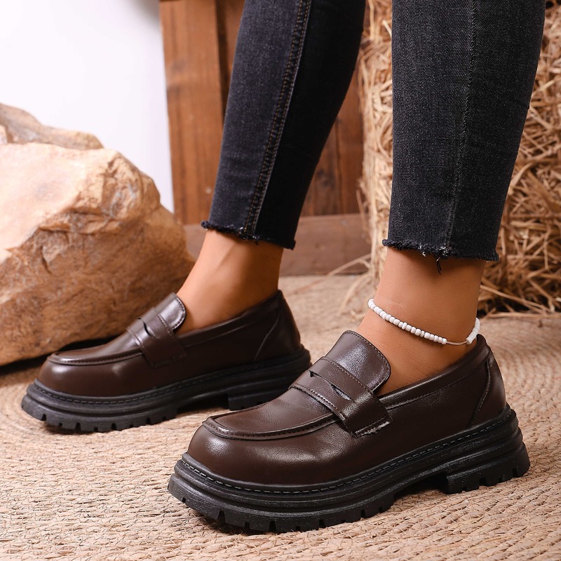 Women's Brown Leather Loafers  - đánh giá và giá Leather Work Dress