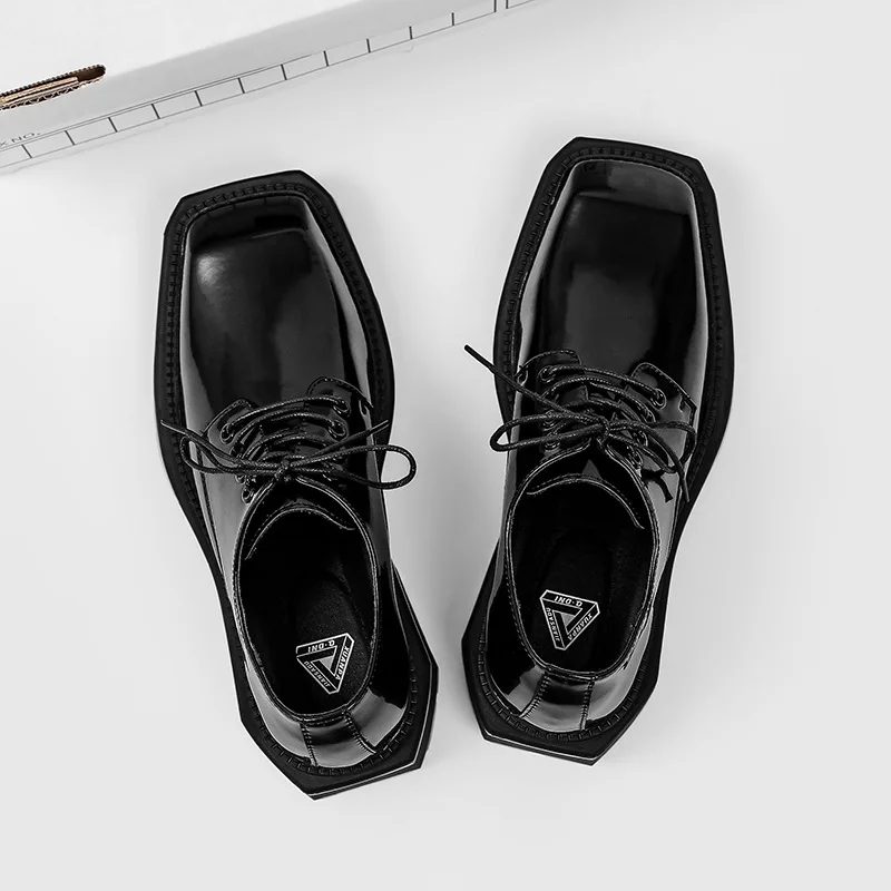 Men's Shoes New Square Head Le - đánh giá và giá Leather Work Dress