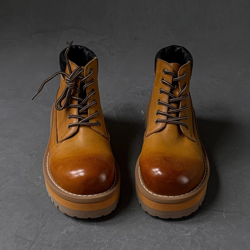 British Style Men Ankle Boots  - đánh giá và giá Leather Work Boots
