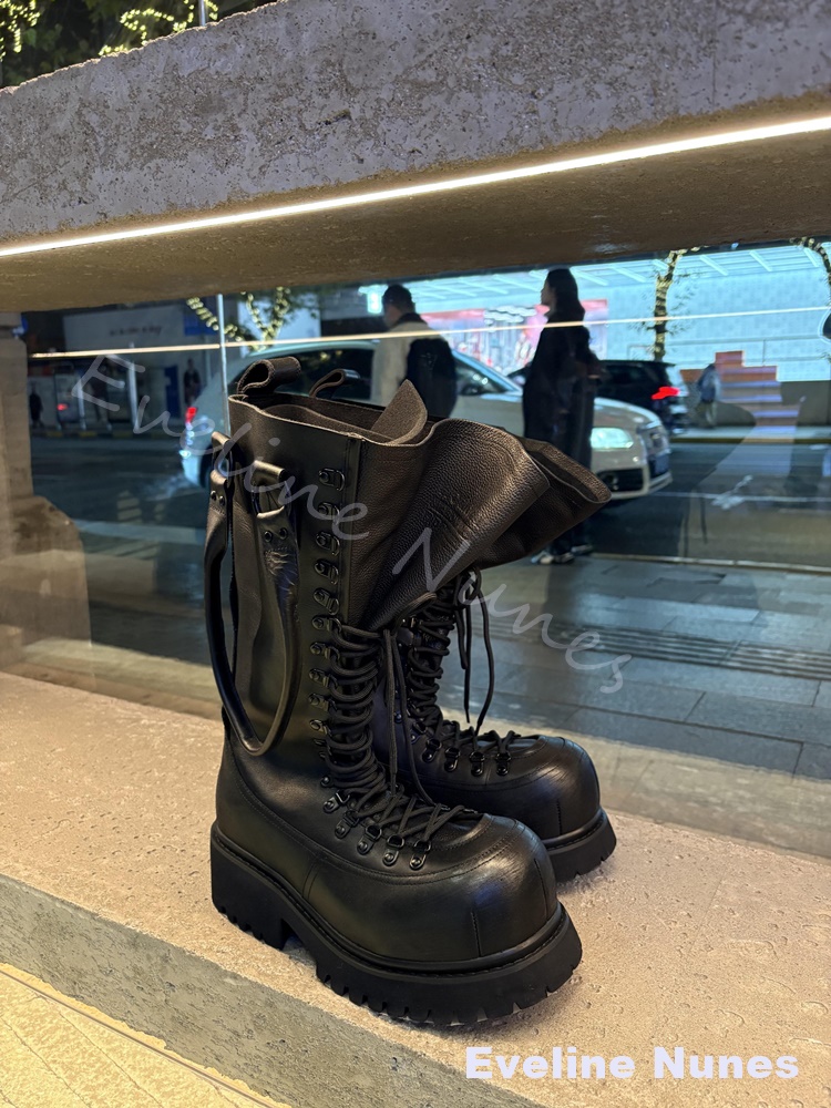 Retro Genuine Leather Motorcyc - đánh giá và giá Leather Work Boots