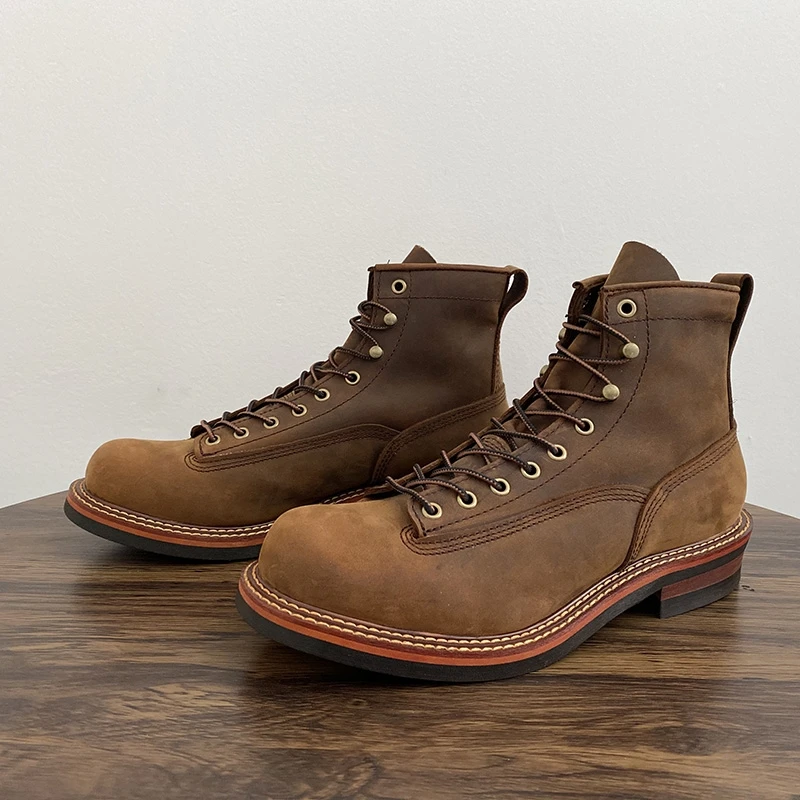 Vintage British Men Ankle Boot - đánh giá và giá Leather Work Boots