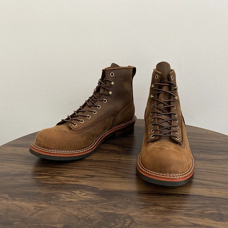 Vintage British Men Ankle Boot - đánh giá và giá Leather Work Boots