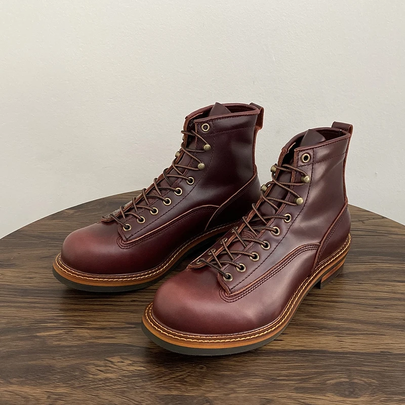 Vintage British Men Ankle Boot - đánh giá và giá Leather Work Boots