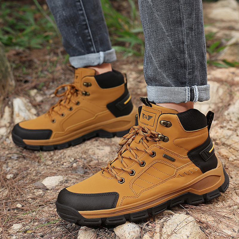 New Autumn Men's Boots Fashion - đánh giá và giá Leather Work Boots