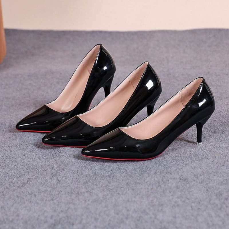 Sexy Pointed Toe Patent Leathe - đánh giá và giá Leather Work Dress