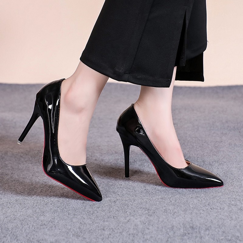 Sexy Pointed Toe Patent Leathe - đánh giá và giá Leather Work Dress
