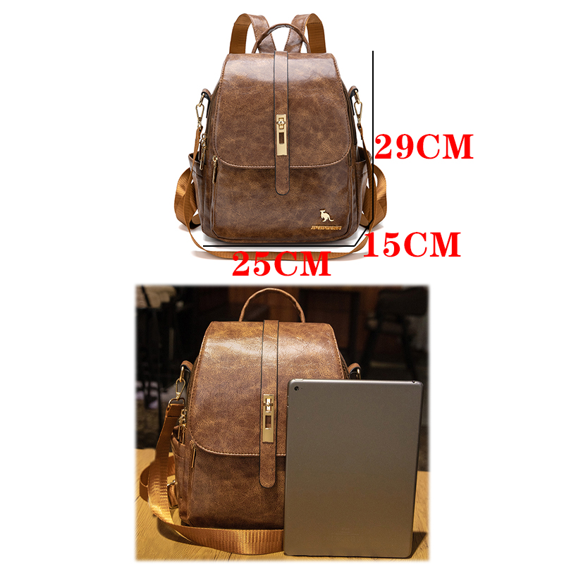 College Women Backpacks Design - đánh giá và giá Leather Work Backpack