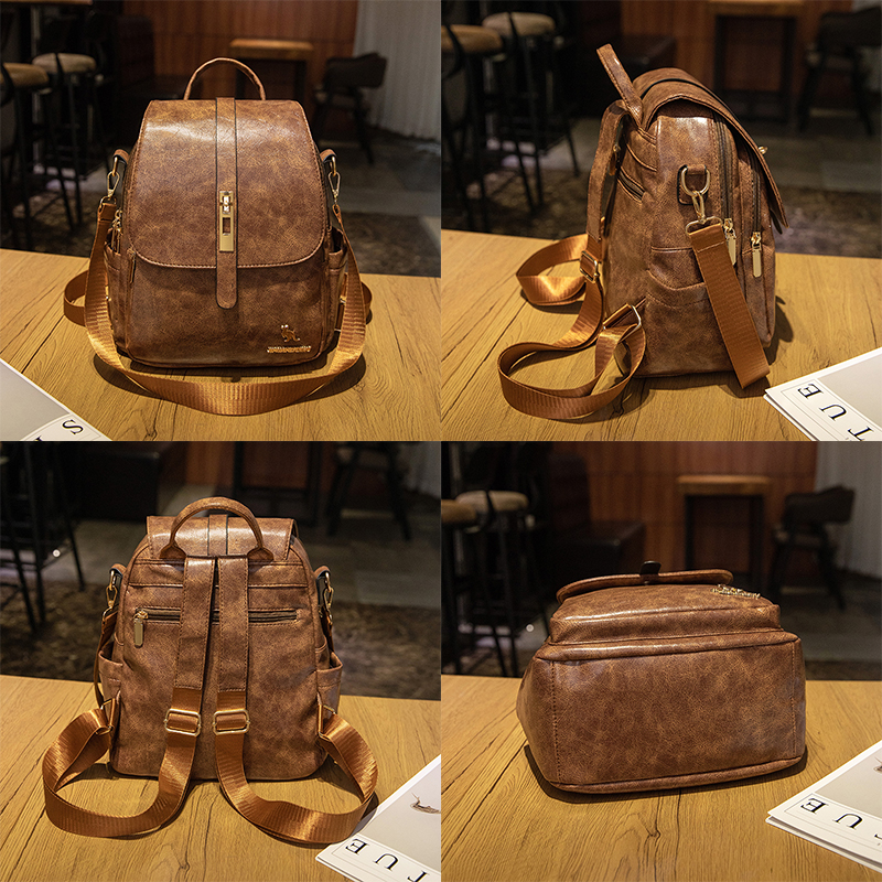 College Women Backpacks Design - đánh giá và giá Leather Work Backpack