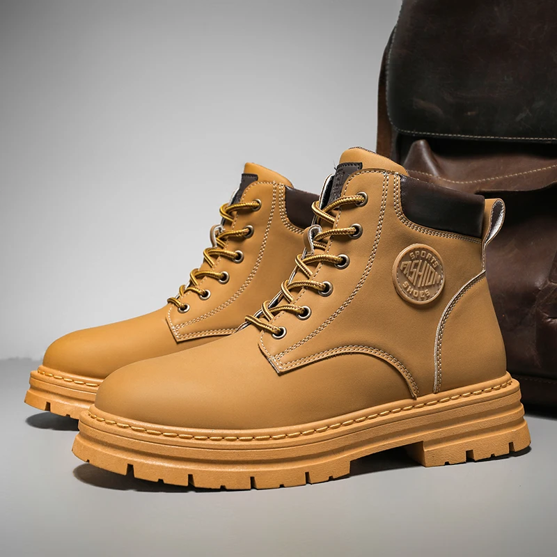 Men's High Top Boots Outdoor W - đánh giá và giá Leather Work Boots
