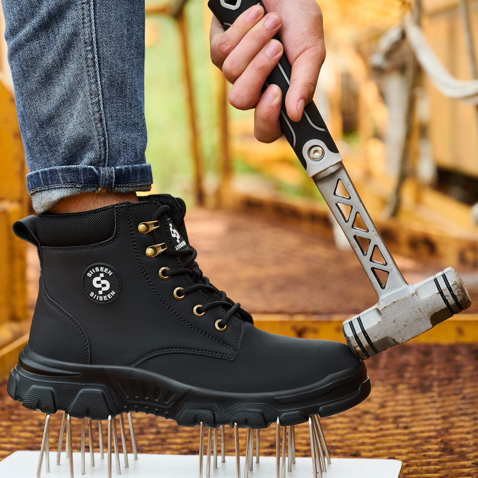 Men's Safety Shoes Steel Toe A - đánh giá và giá Leather Work Factory