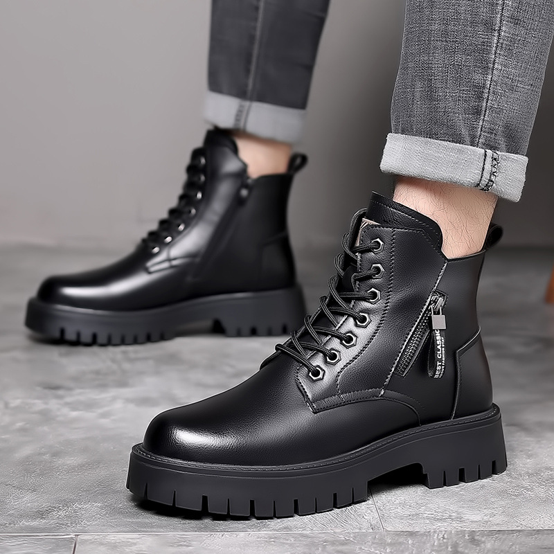 Men Classic Genuine Leather Bo - đánh giá và giá Leather Work Boots