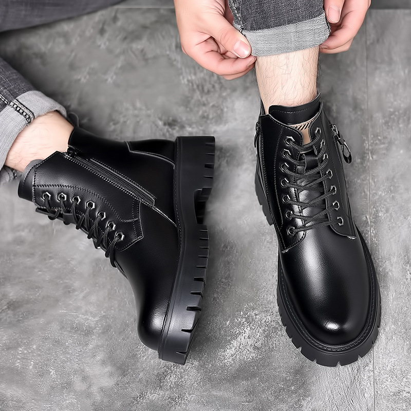Men Classic Genuine Leather Bo - đánh giá và giá Leather Work Boots
