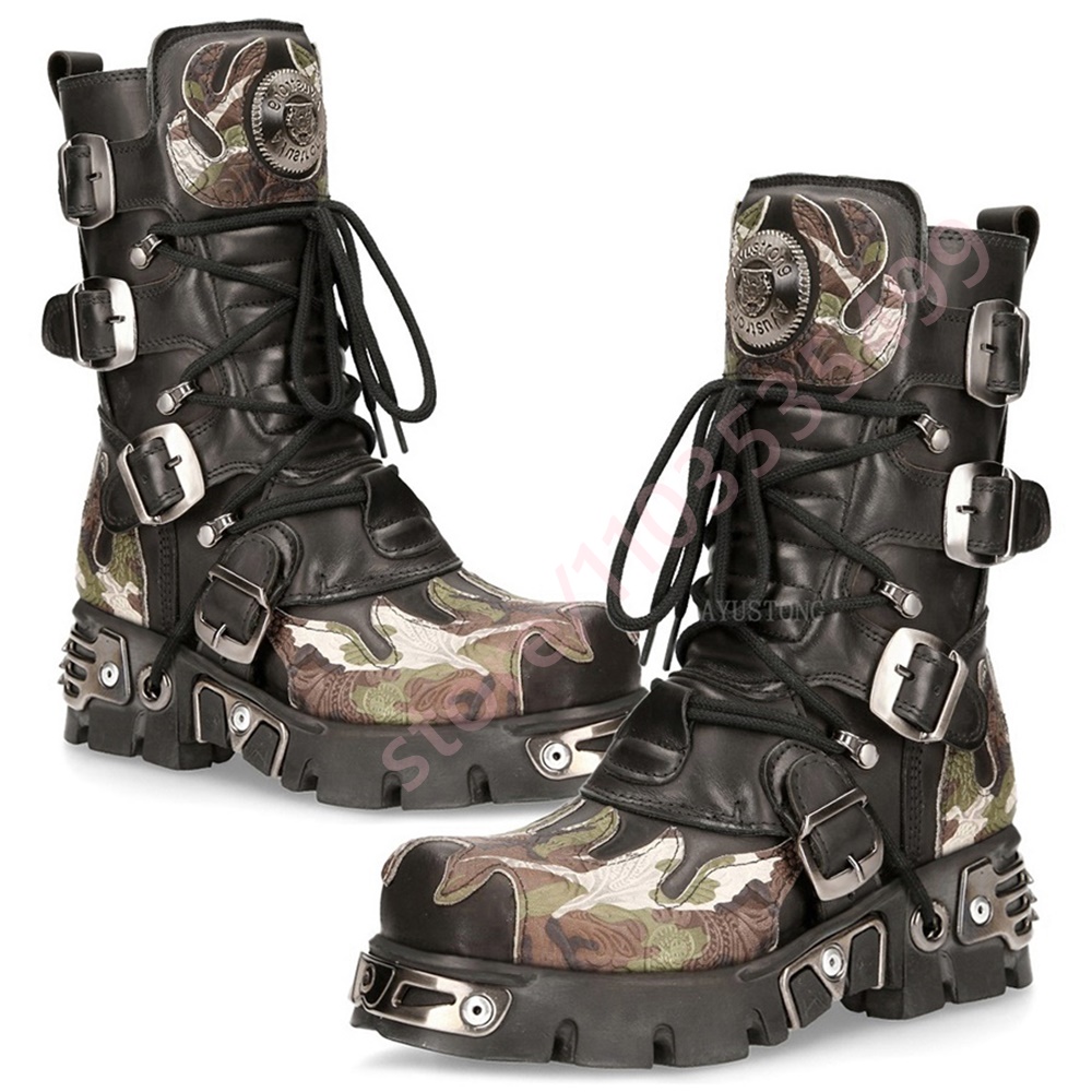 Punk Rock Camouflage Belt Buck - đánh giá và giá Leatherwork Rivets