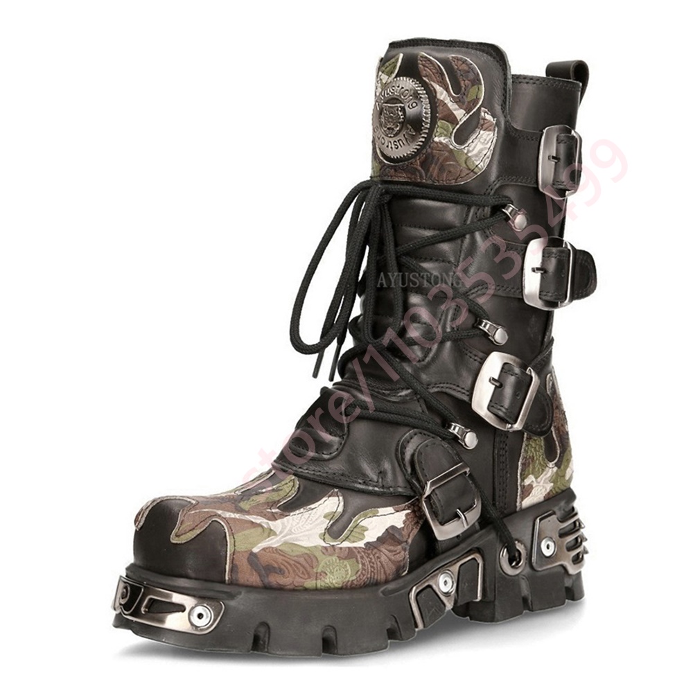 Punk Rock Camouflage Belt Buck - đánh giá và giá Leatherwork Rivets