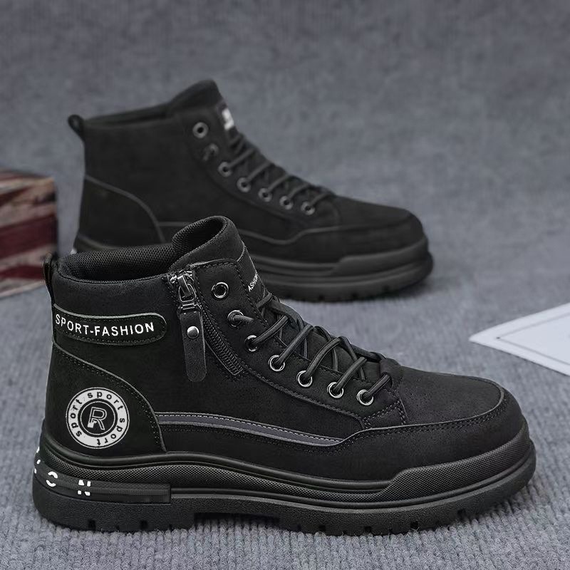 Men Retro High Top Work Boots  - đánh giá và giá Leather Work Boots