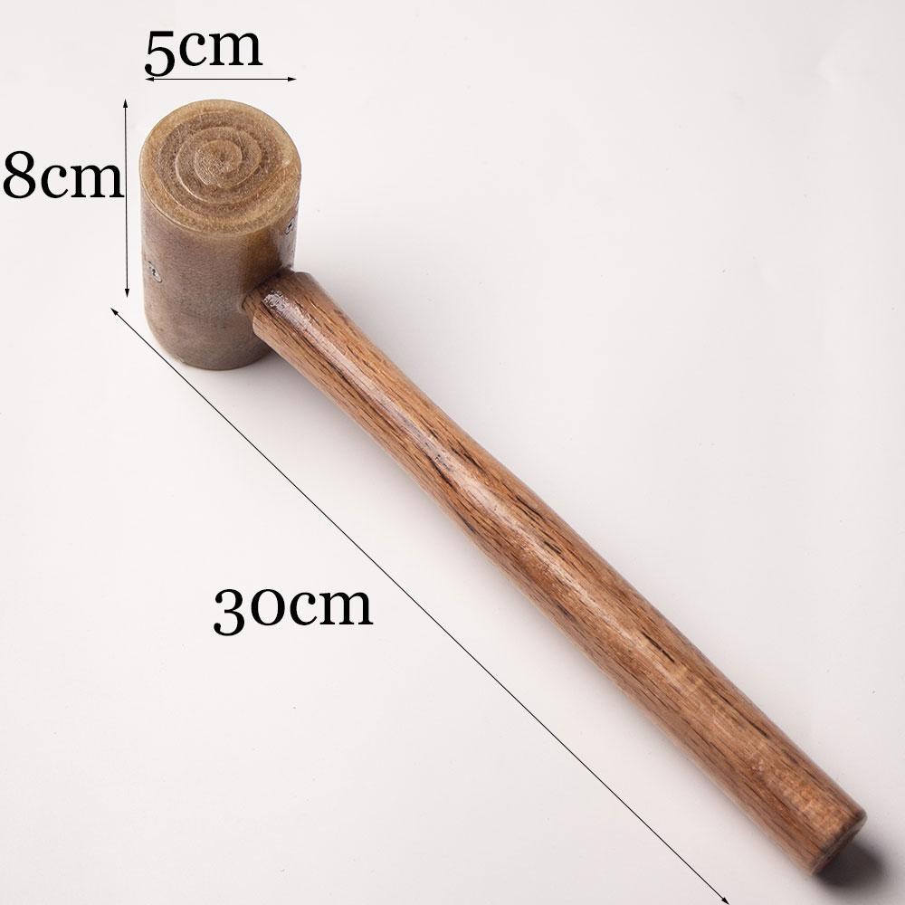 Junetree Nguyên da bò Vồ Da Bú - đánh giá và giá Mallet Rawhide Craft