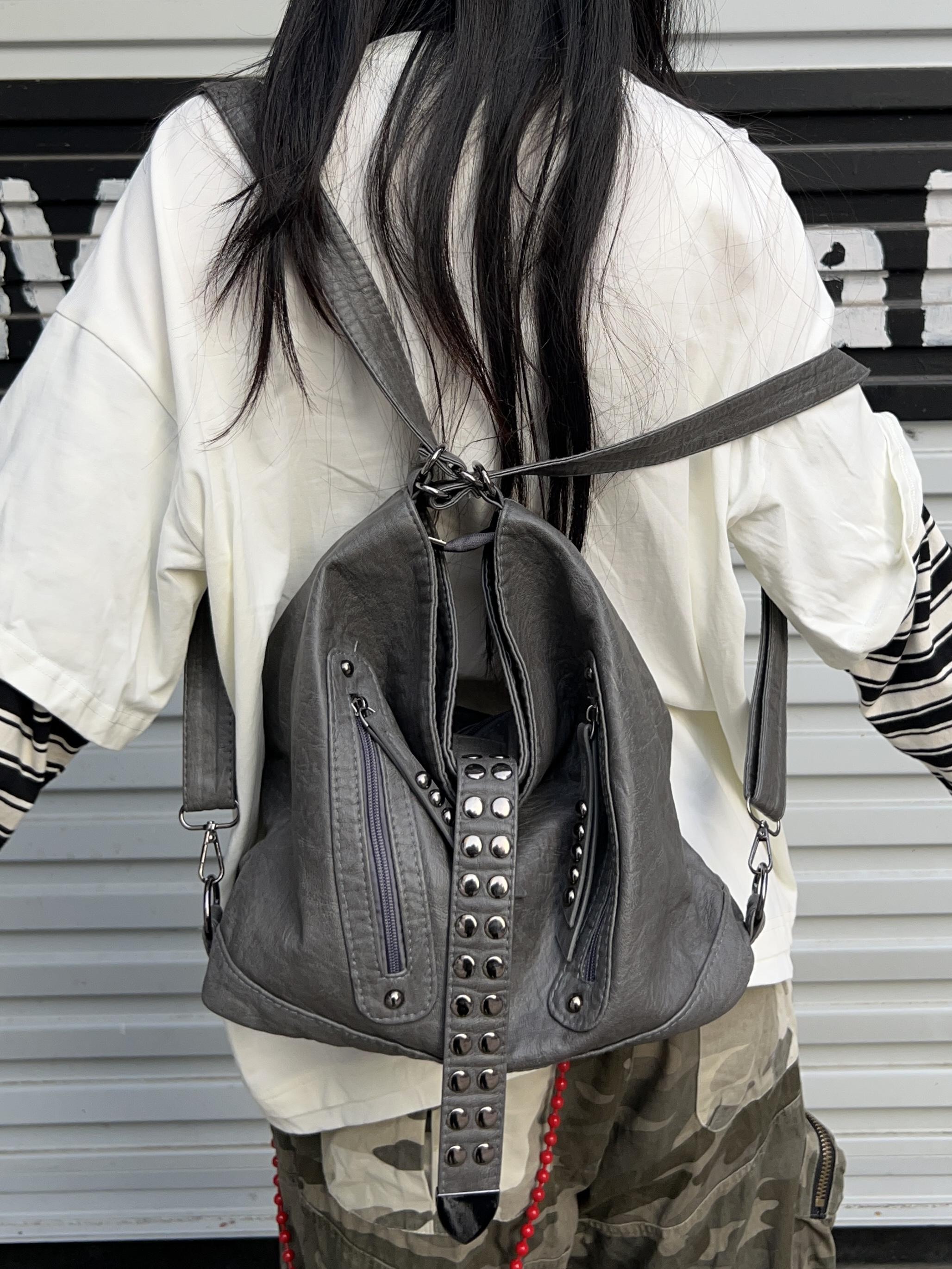 Retro Rivet Spice Girl Handbag - đánh giá và giá Leatherwork Rivets