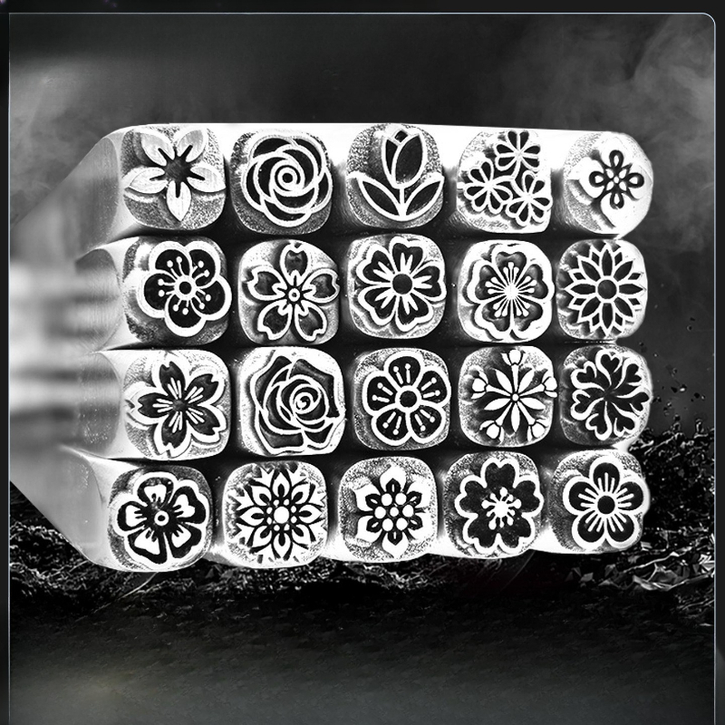 5/7mm Flower Pattern Metal Sta - đánh giá và giá Leatherwork Embossing