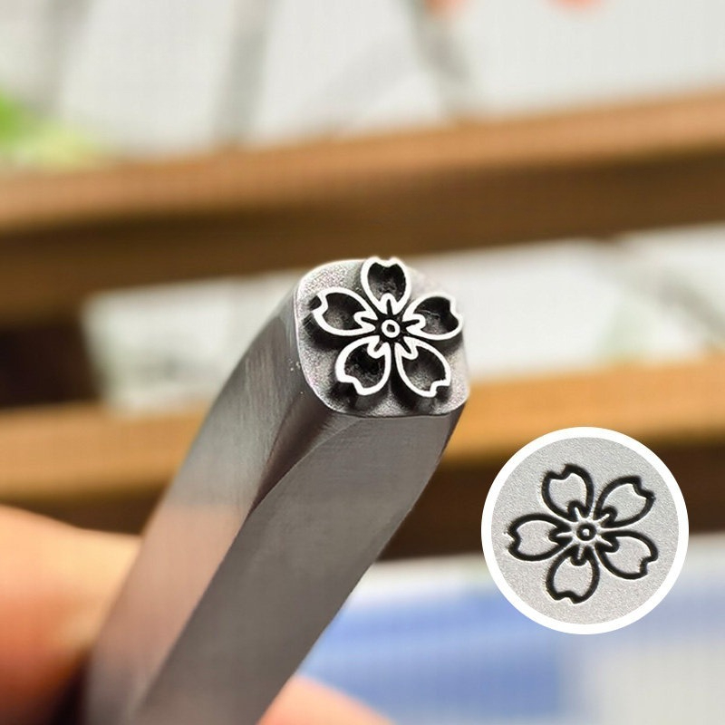 5/7mm Flower Pattern Metal Sta - đánh giá và giá Leatherwork Embossing