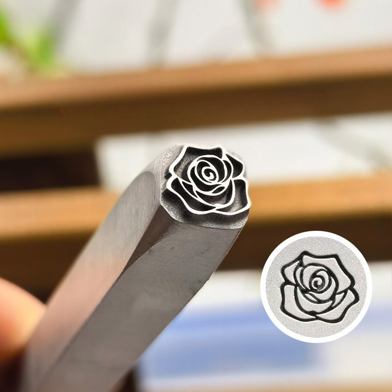 5/7mm Flower Pattern Metal Sta - đánh giá và giá Leatherwork Embossing