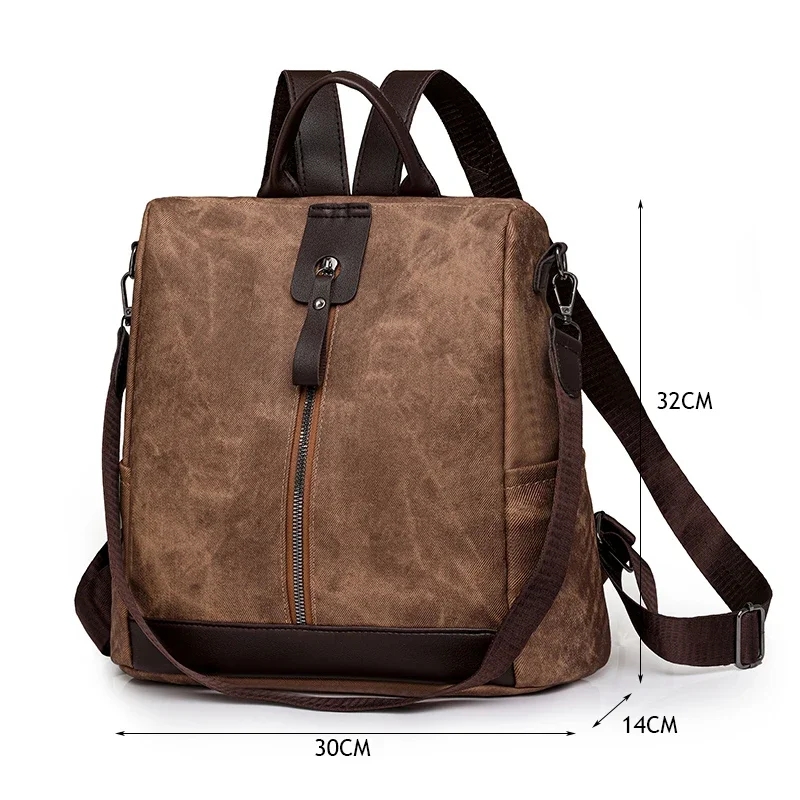 Fashion Anti-theft Backpack Fe - đánh giá và giá Leather Work Backpack