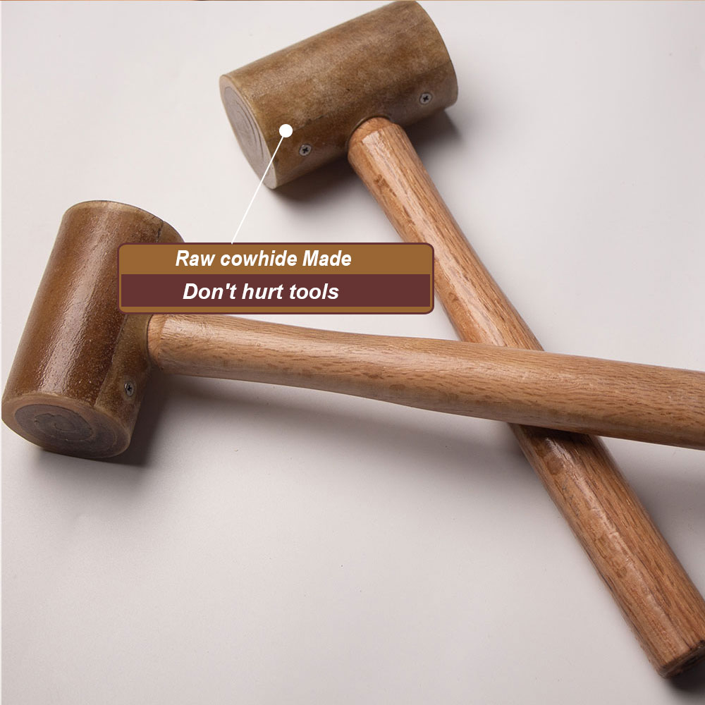 Rawhide Đầu Vồ Da Khắc Búa Thủ - đánh giá và giá Mallet Rawhide Craft